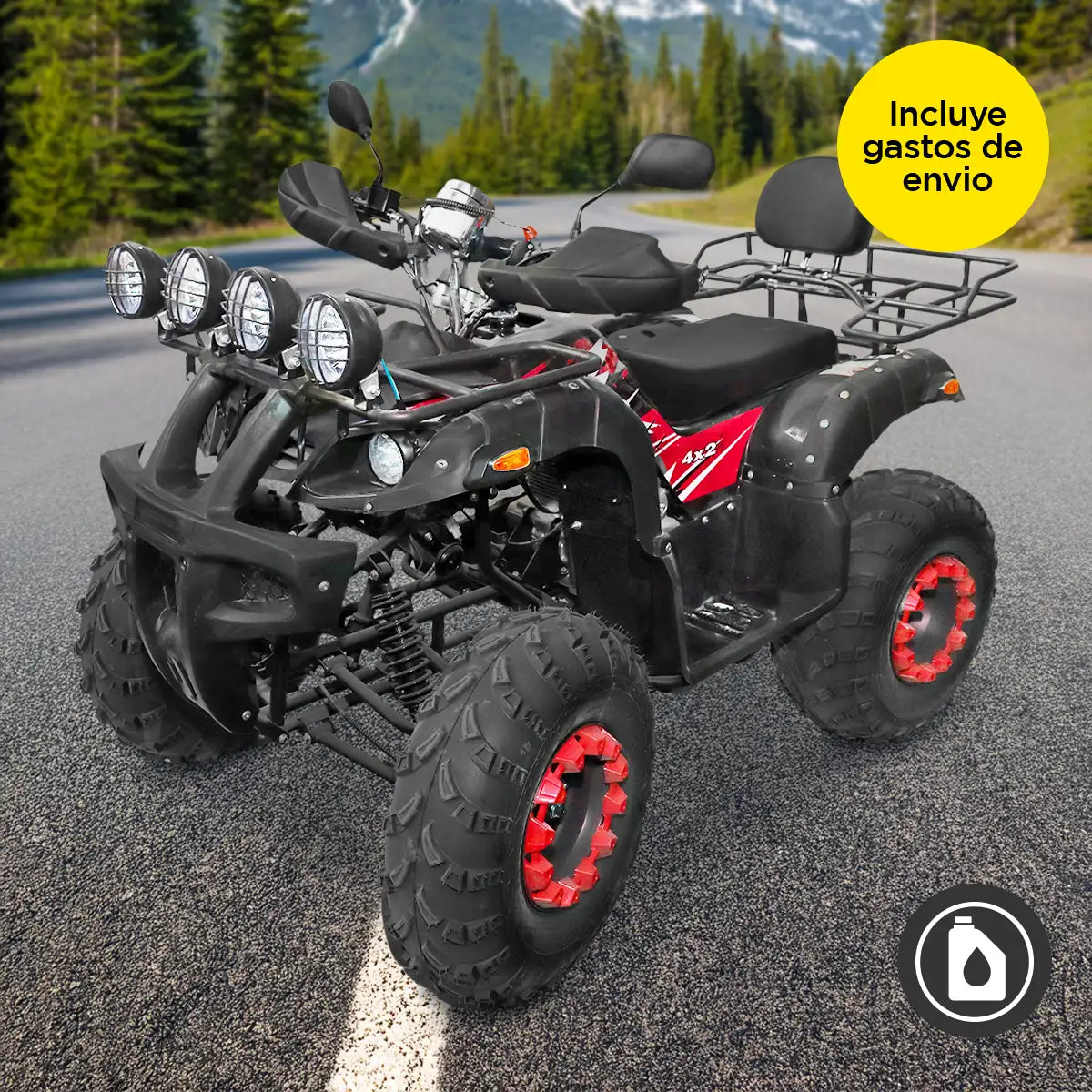 Cuatrimoto Kiwo, KVT 250, 2025, Color Rojo