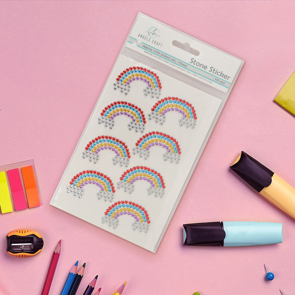 Stickers Piedras Arcoíris