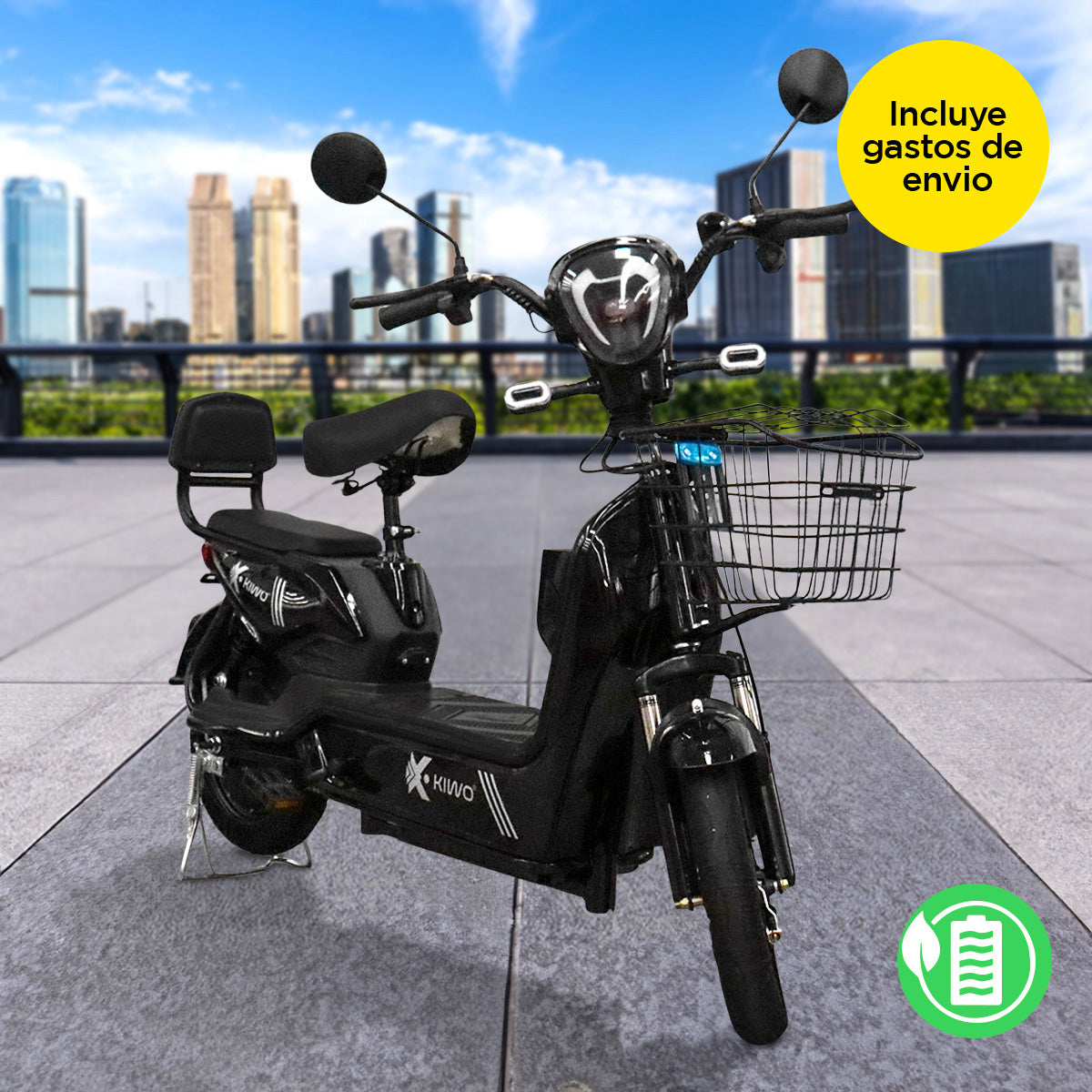 Bicicleta Eléctrica Gris Kiwo SH0Y801