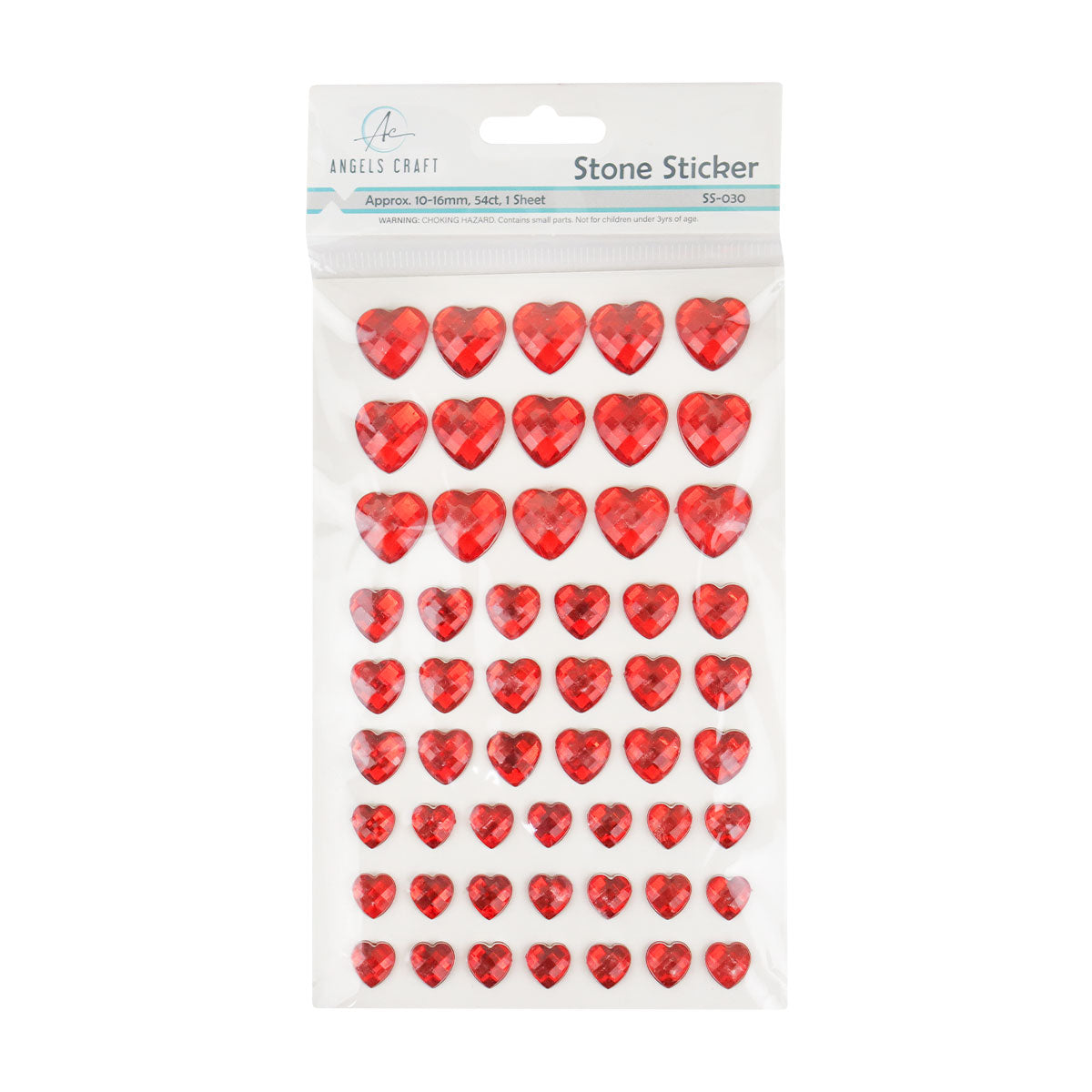 Stickers Piedra Corazón, Color Rojo