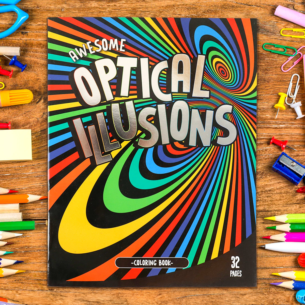 Libro para Colorear, Awesome Optical Illusions