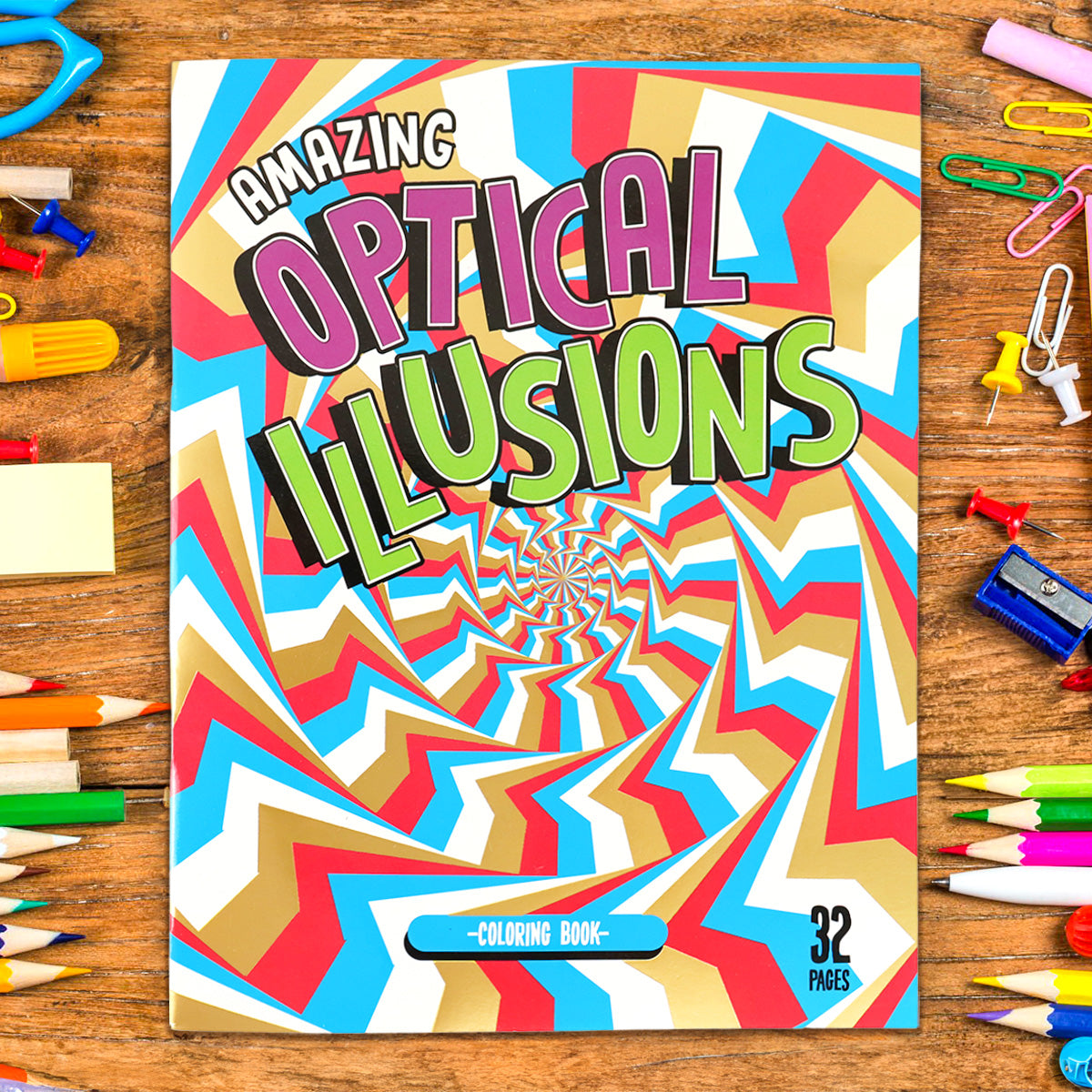 Libro para Colorear, Amazing Optical Illusions