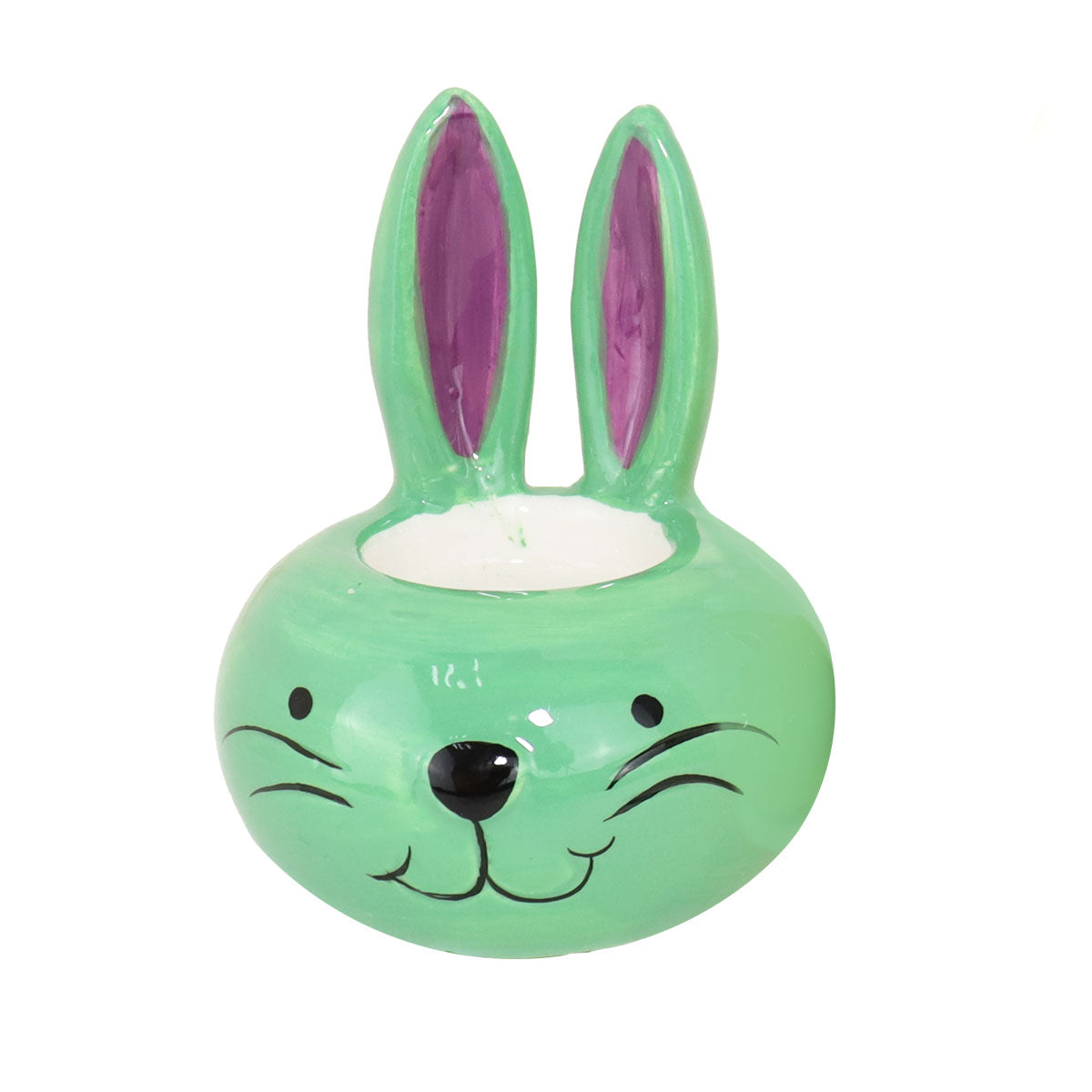Conejito de Cerámica Decorativo, Color Verde