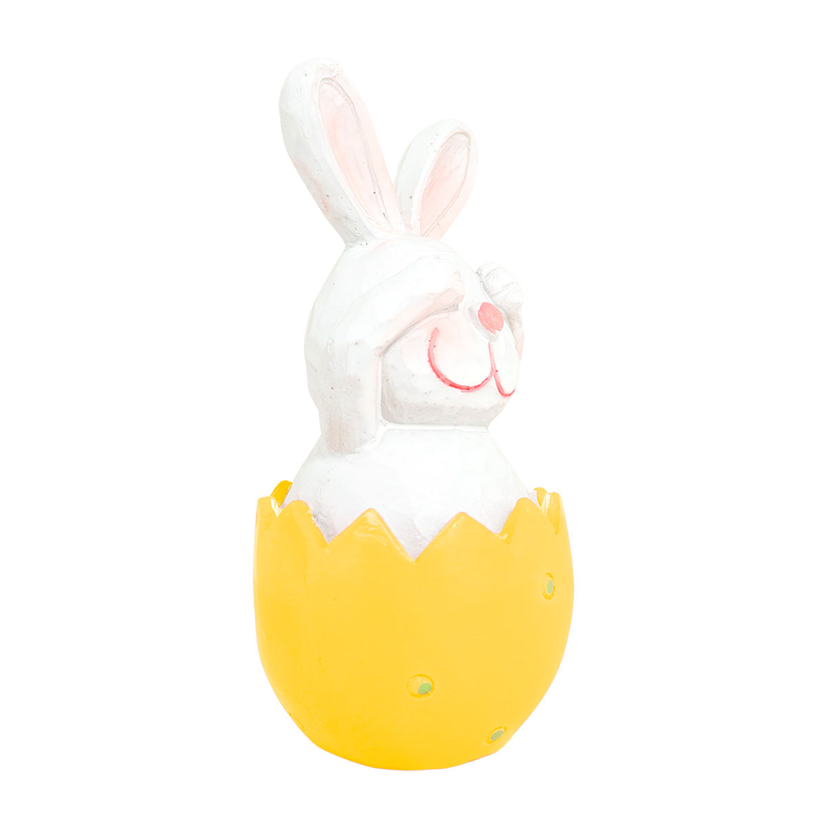 Decoración Conejo Saliendo de Huevo de Pascua, Color Naranja