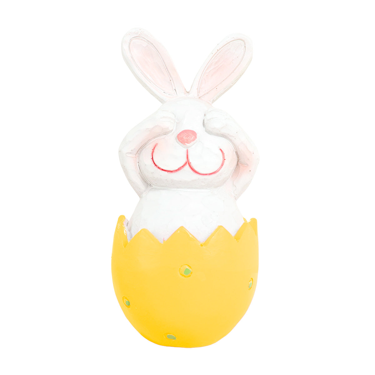 Decoración Conejo Saliendo de Huevo de Pascua, Color Naranja