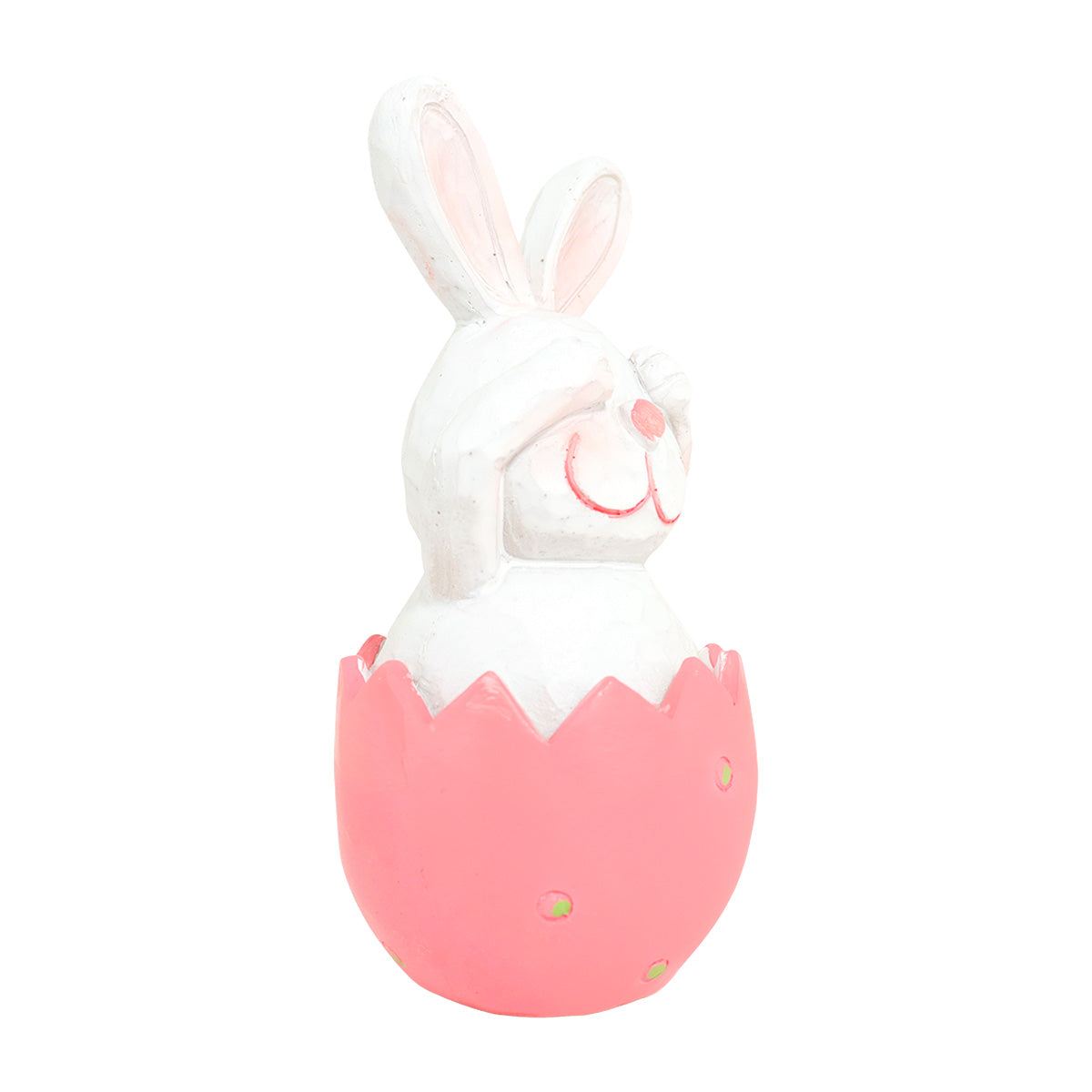 Decoración Conejo Saliendo de Huevo de Pascua, Color Rosa