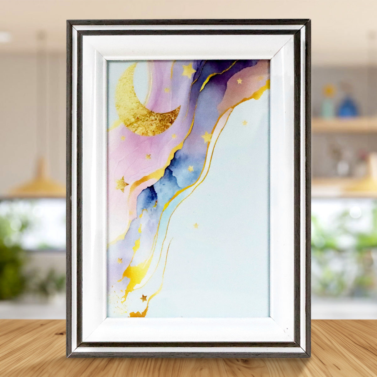 Portarretrato Caoba, Color Blanco, 10x15 cm