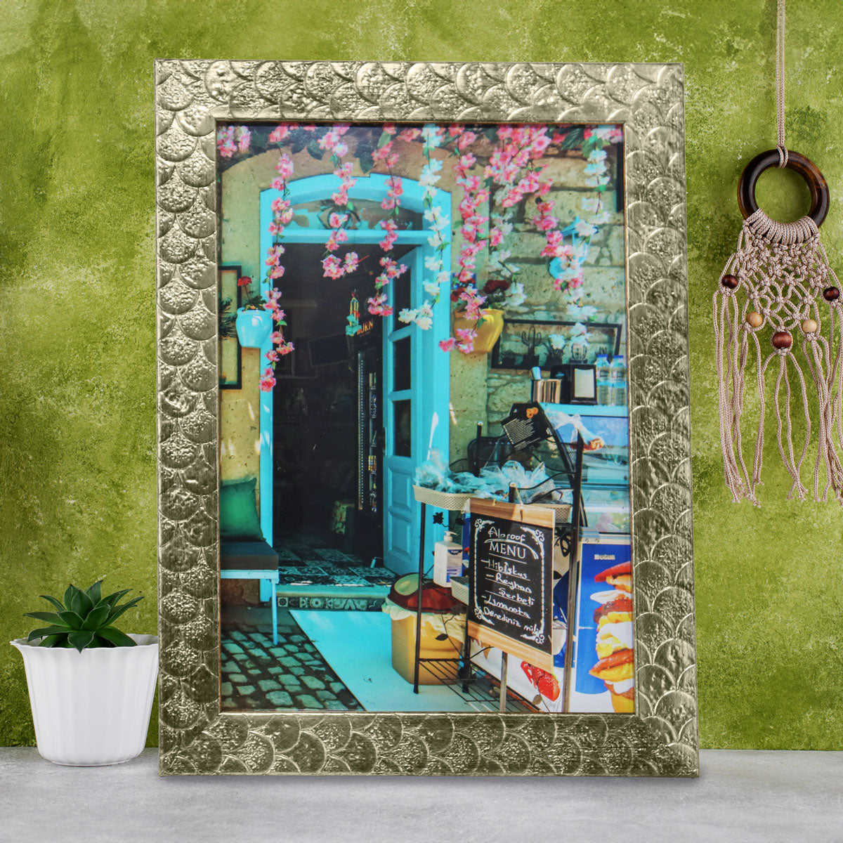 Portarretrato con Marco, Color Plateado 12x17cm