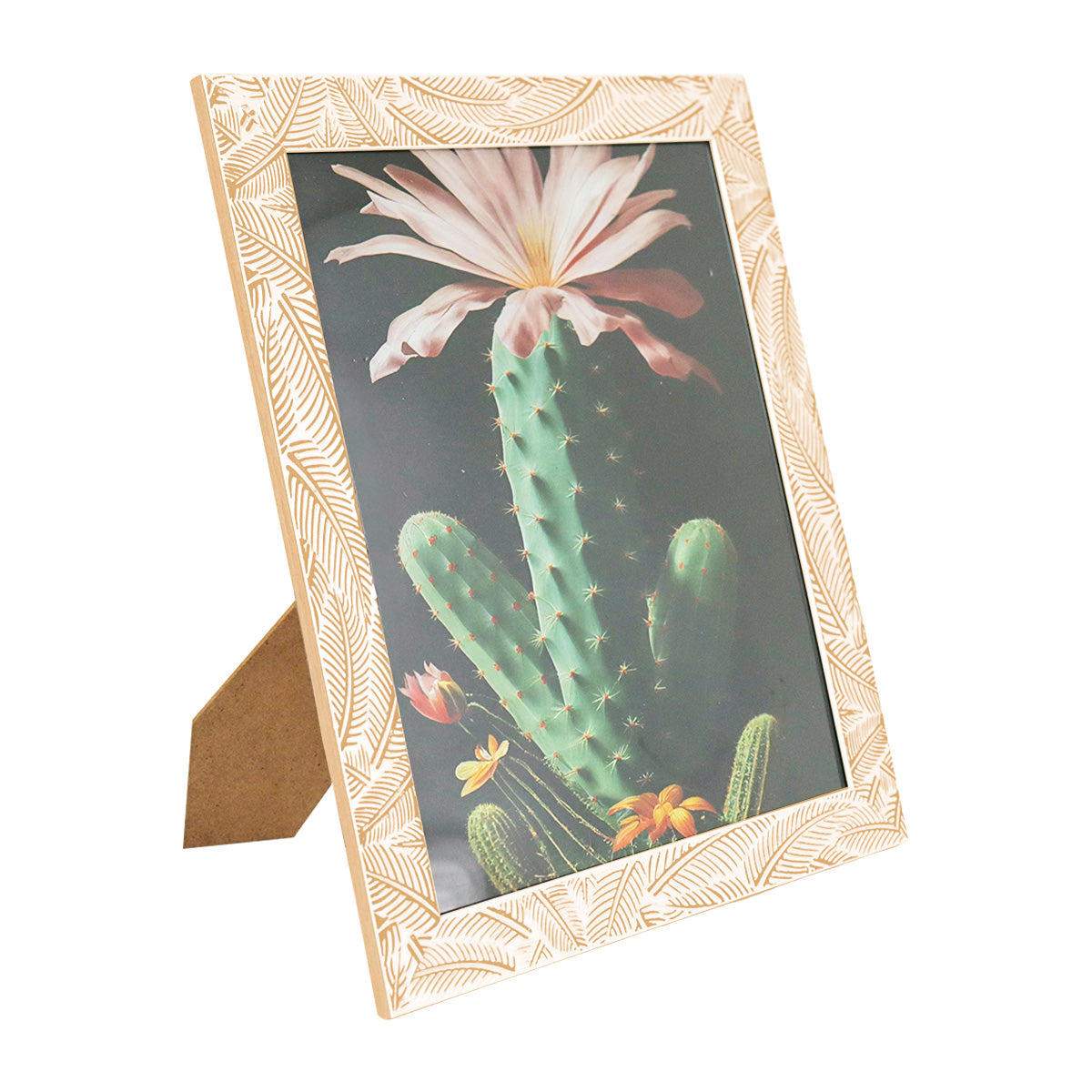 Portarretrato, Marco Hojas, Color Crema, 20x25 cm