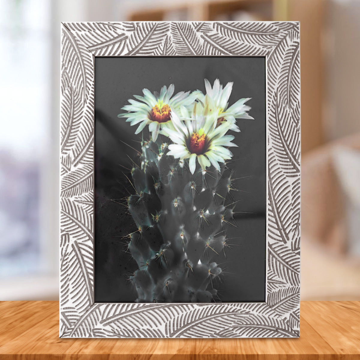 Portarretrato, Diseño Hojas, 12x17cm