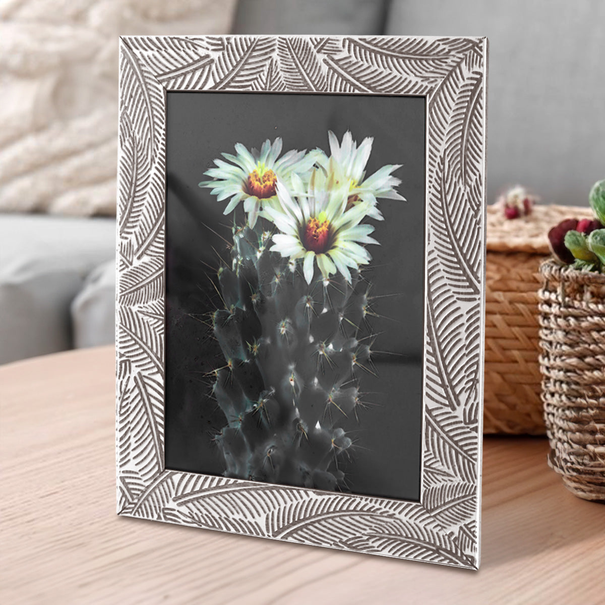 Portarretrato, Diseño Hojas, 12x17cm