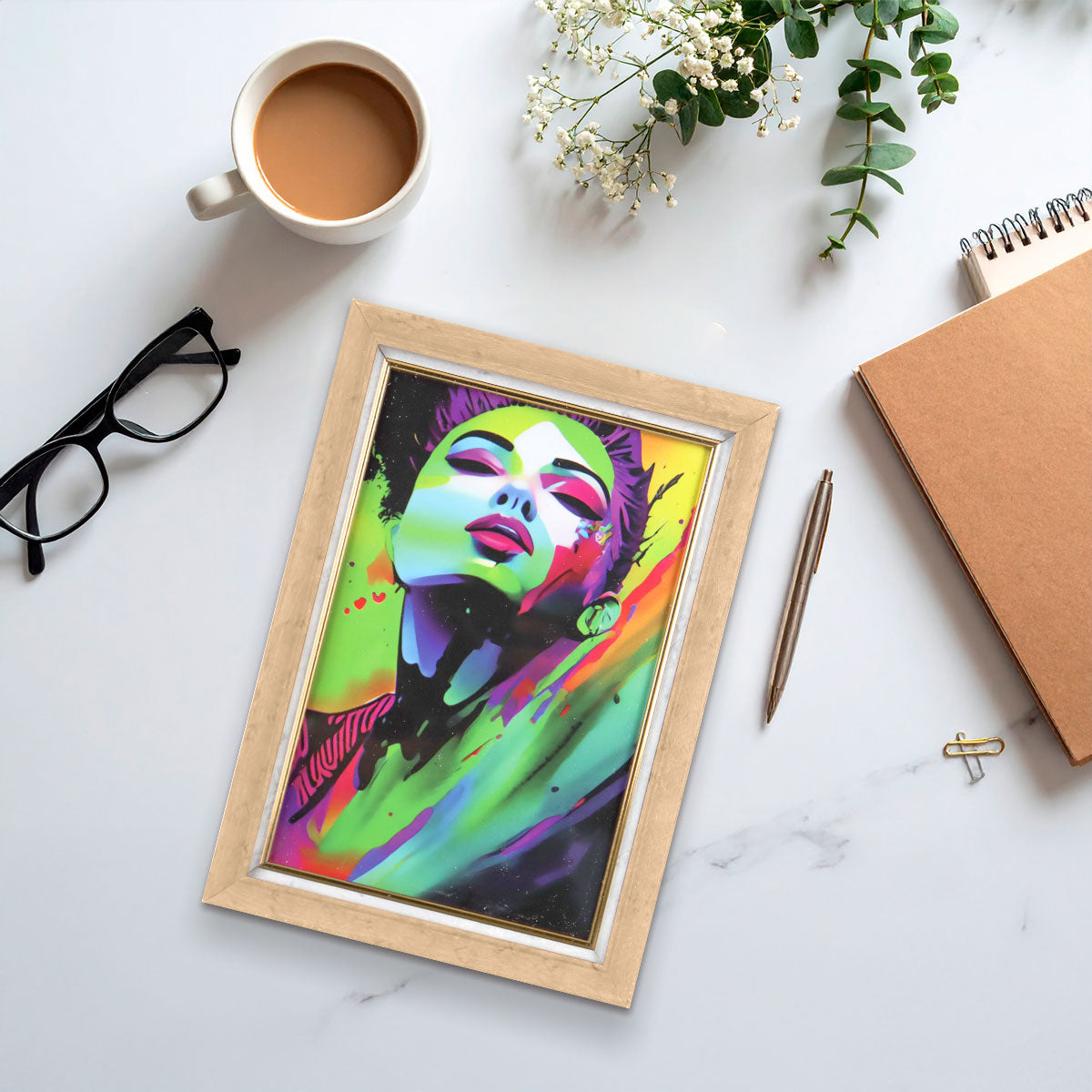 Portarretrato, Marco Doble, Color Cappuccino, 10x15cm