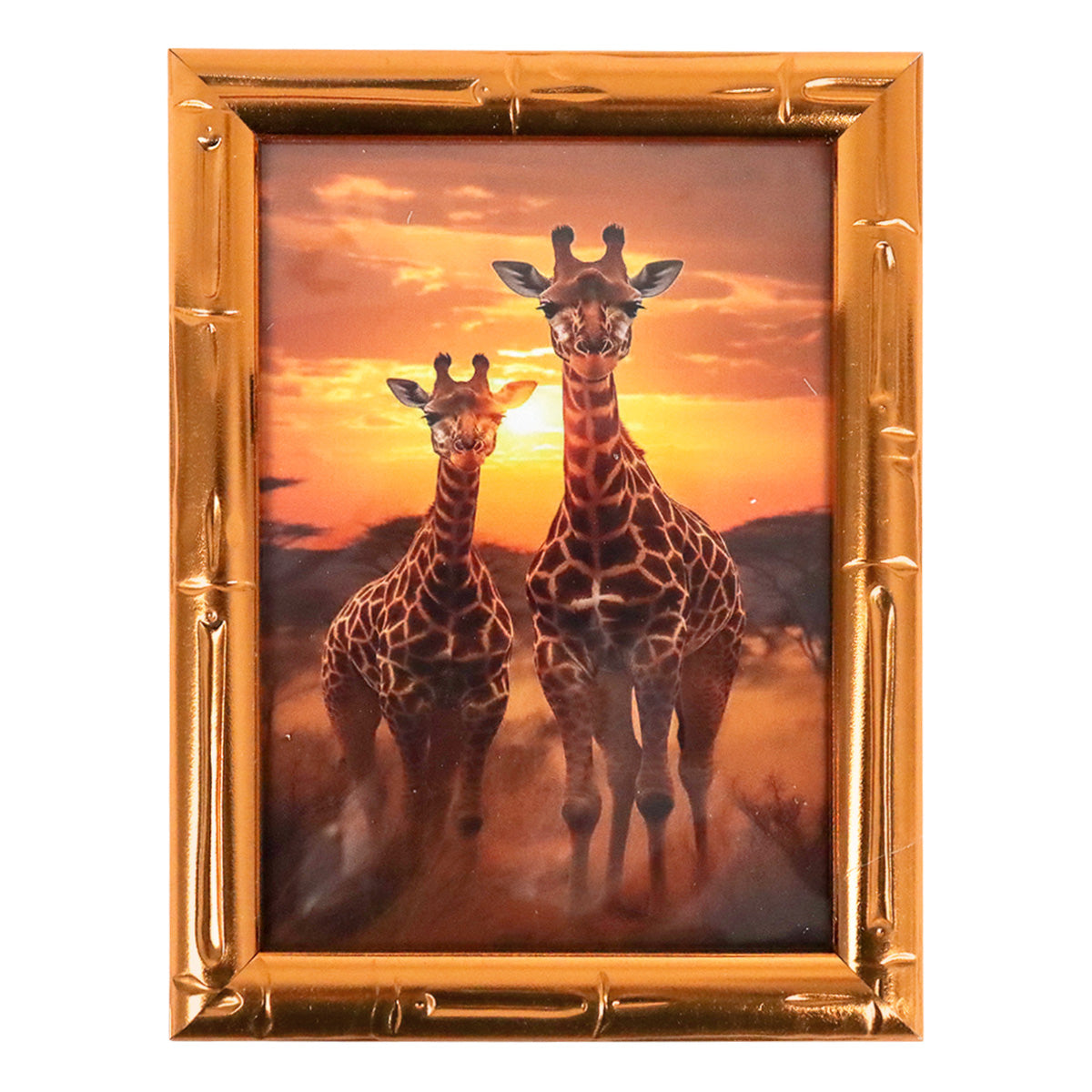 Portarretrato Jirafas, Color Cobre, 12x17cm