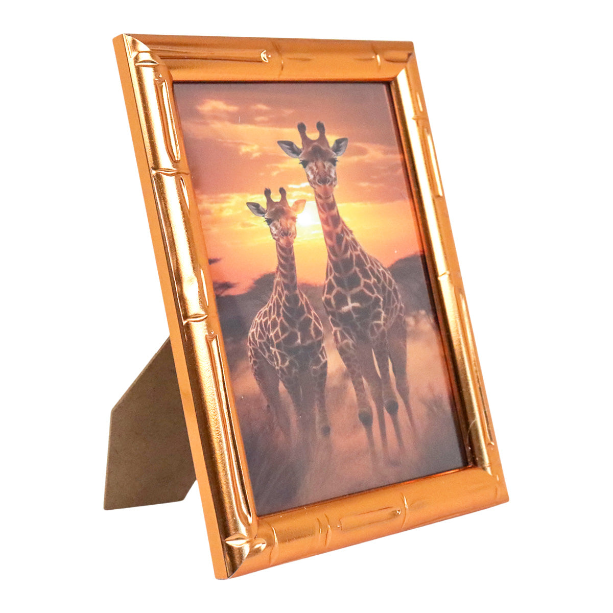 Portarretrato Jirafas, Color Cobre, 12x17cm