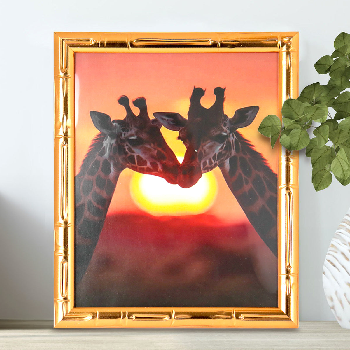 Portarretrato Jirafas, Color Cobre, 20x25 cm