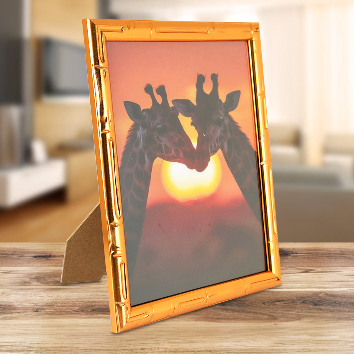 Portarretrato Jirafas, Color Cobre, 20x25 cm