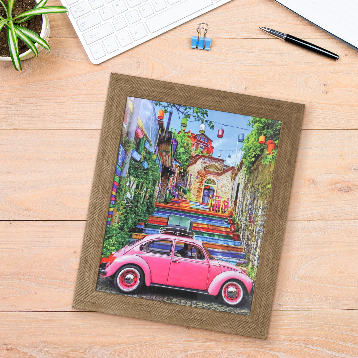 Portarretrato de Madera con Textura, 20x25 cm