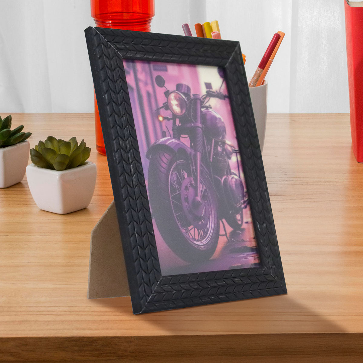 Portarretrato, Marco Trenzado, Color Negro, 10x15 cm