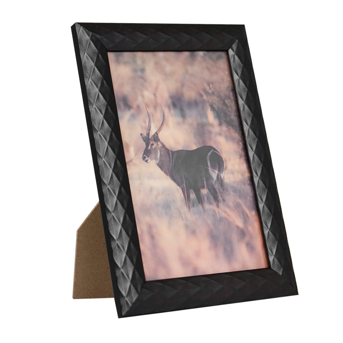 Portarretrato Textura Rombos, Color Negro, 10x15 cm