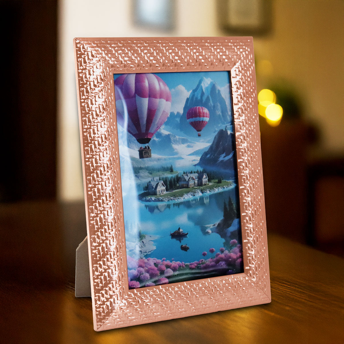 Portarretrato Globo, Color Cobre, 10x15 cm