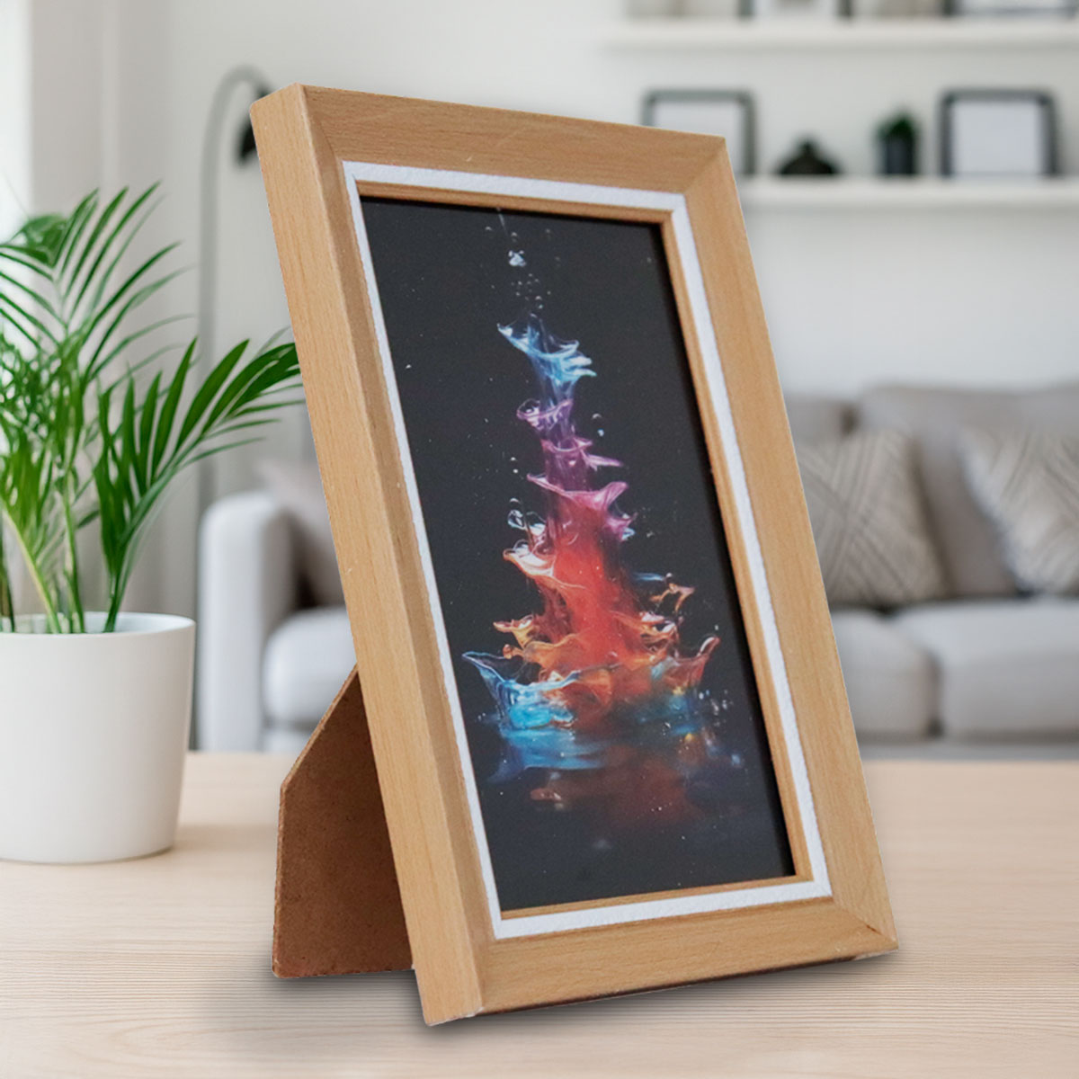 Portarretrato Splash, Madera, 10x15 cm