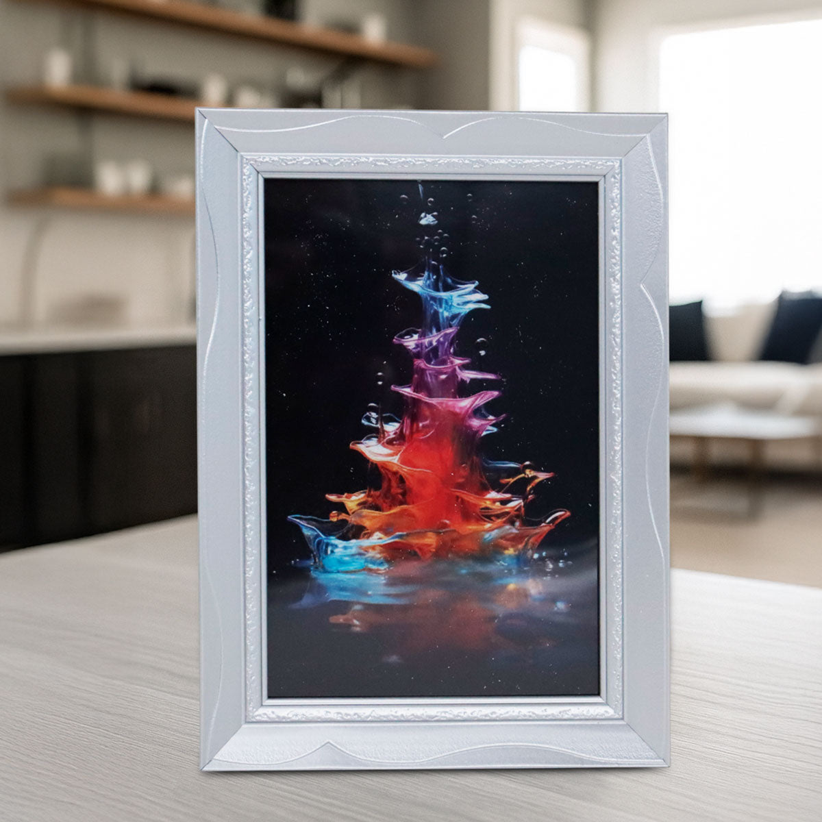 Portarretrato Splash, Color Plata, 10x15 cm