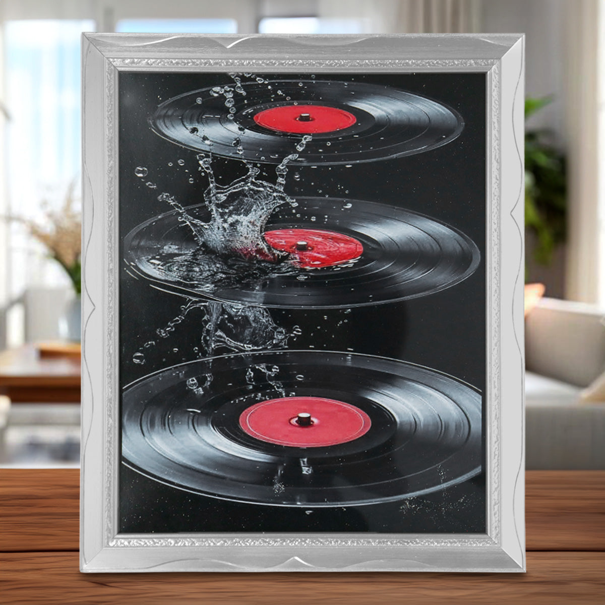 Portarretrato Vinilos, Color Plata, 20x25 cm