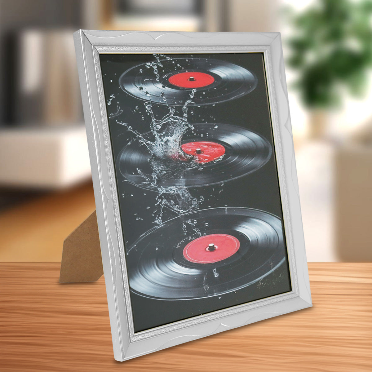 Portarretrato Vinilos, Color Plata, 20x25 cm