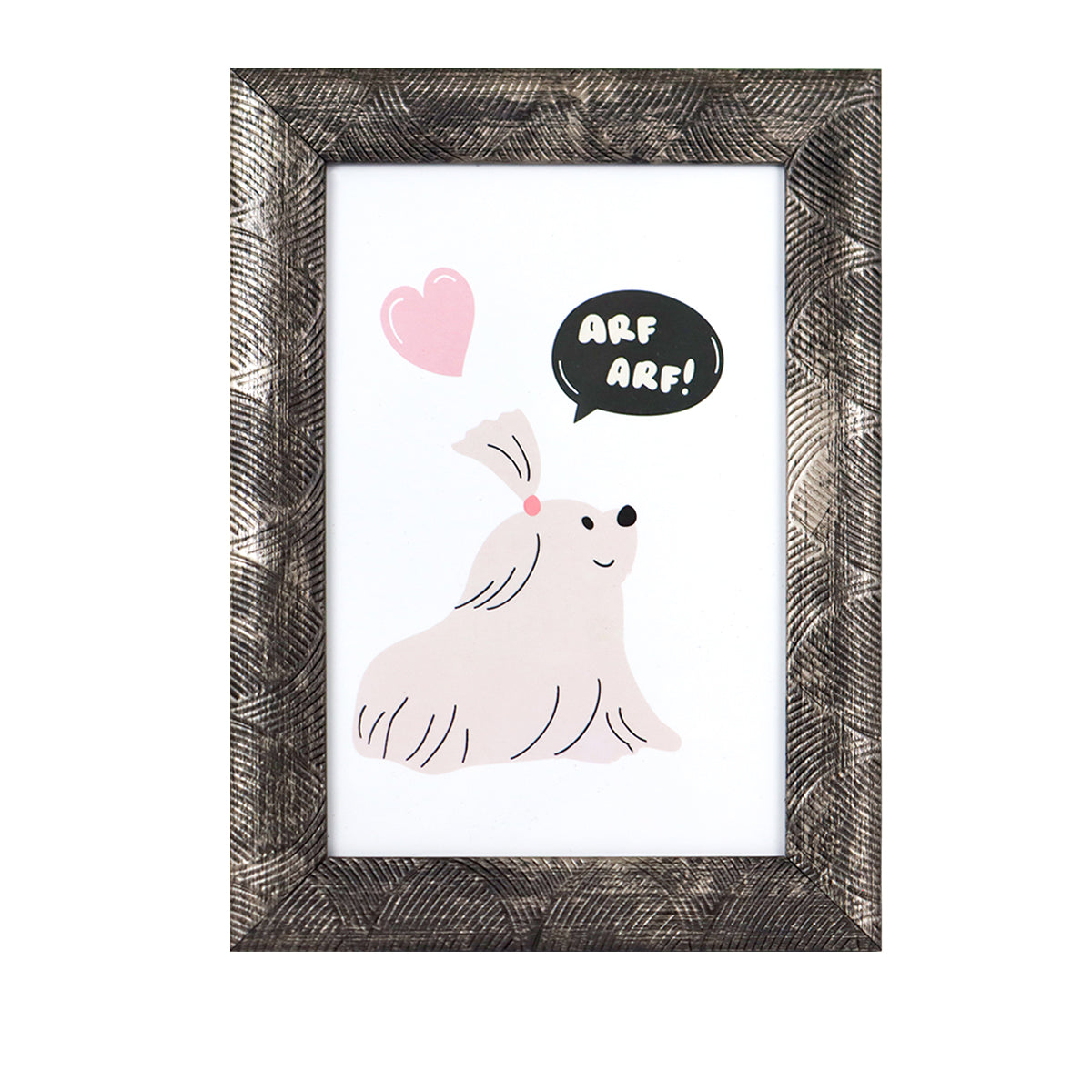 Portarretrato Texturizado, Color Gris, 10x15cm