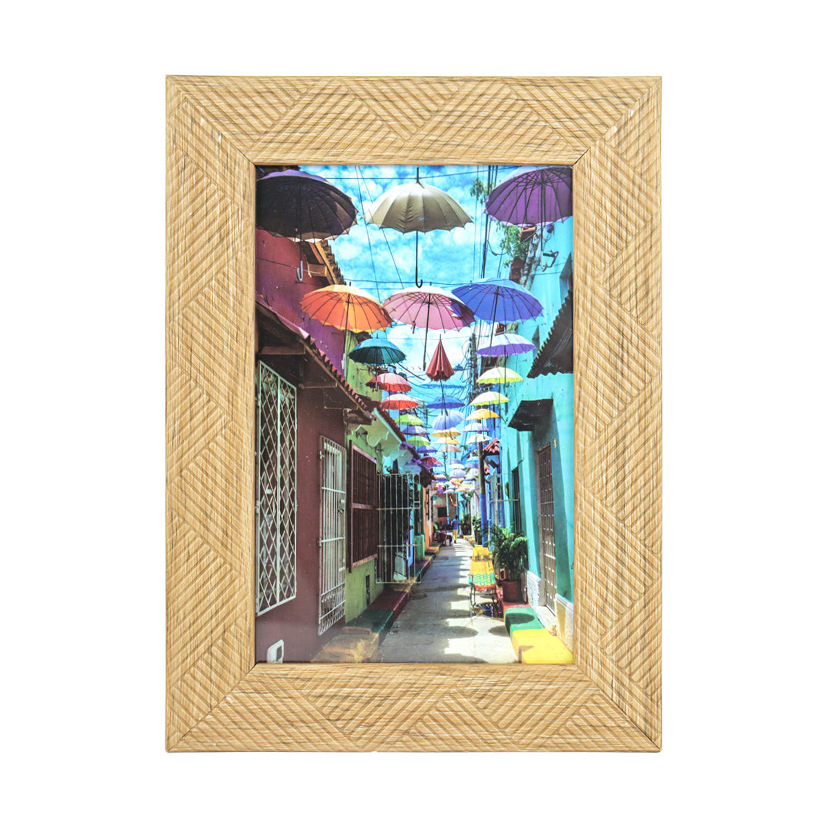 Portarretrato con Marco, Diseño Texturizado, Color Café, 10x15cm