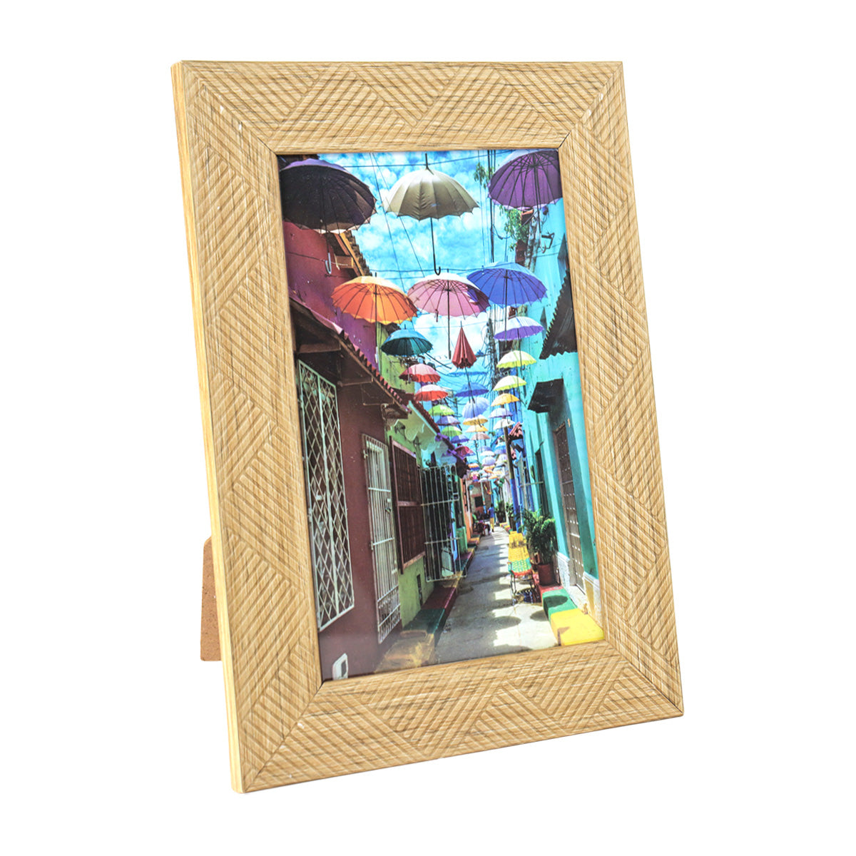 Portarretrato con Marco, Diseño Texturizado, Color Café, 10x15cm