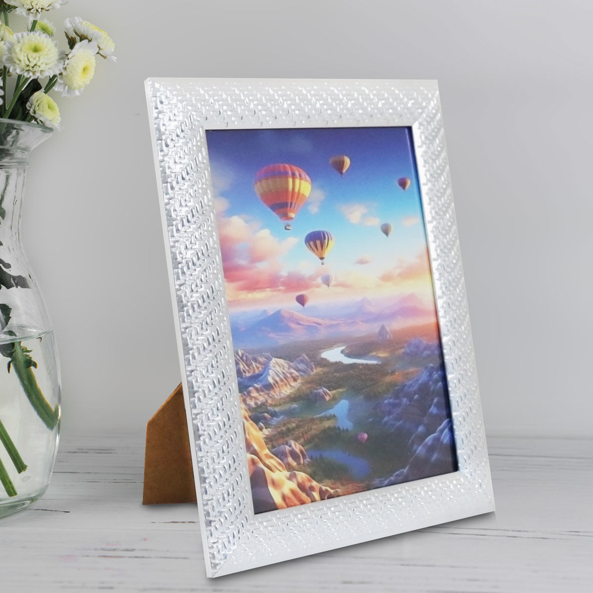 Portarretrato Globos, Color Plata, 10x15 cm