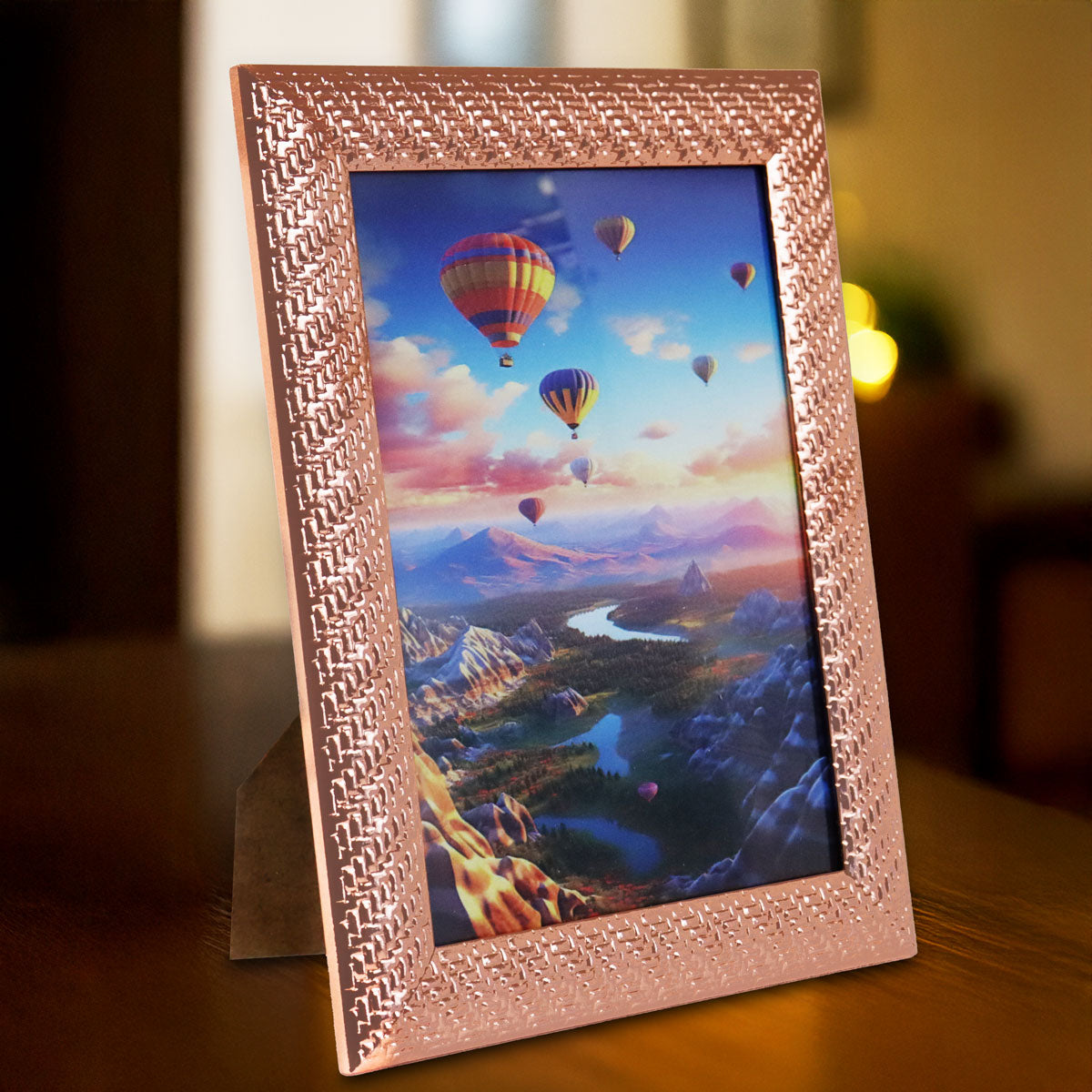 Portarretrato Globos, Color Cobre, 10x15 cm