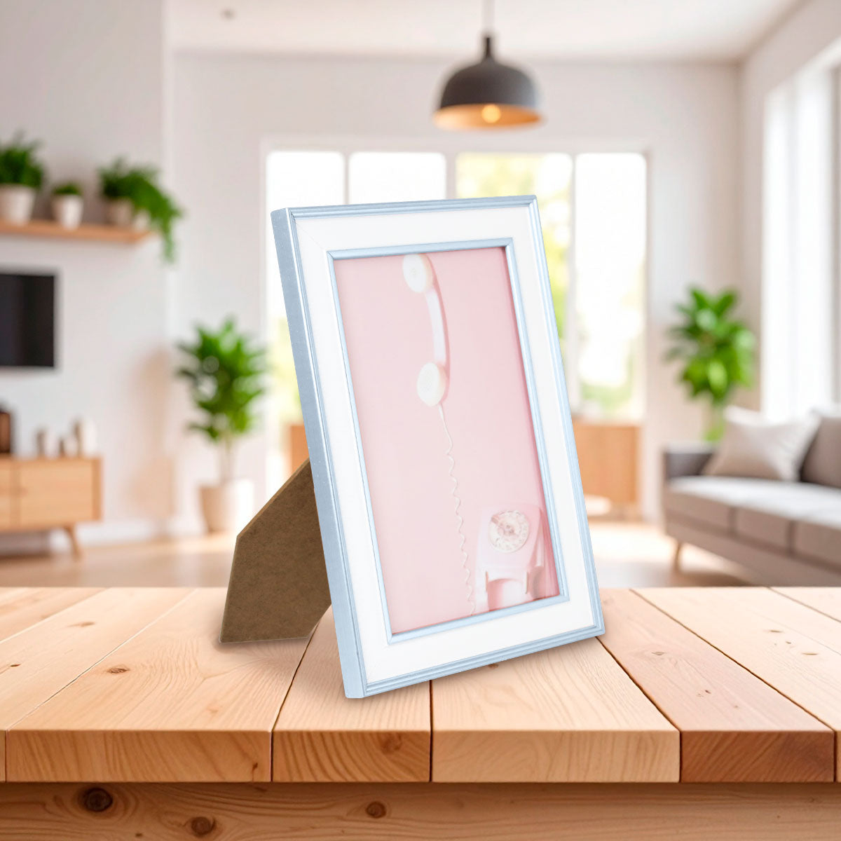 Portarretrato Teléfono, Filamento Color Plata, 10x15cm