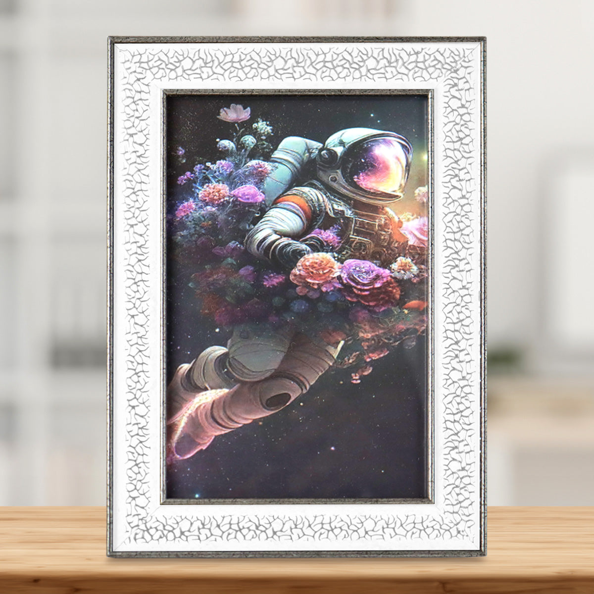 Portarretrato Astronauta, Color Blanco, 10x15 cm