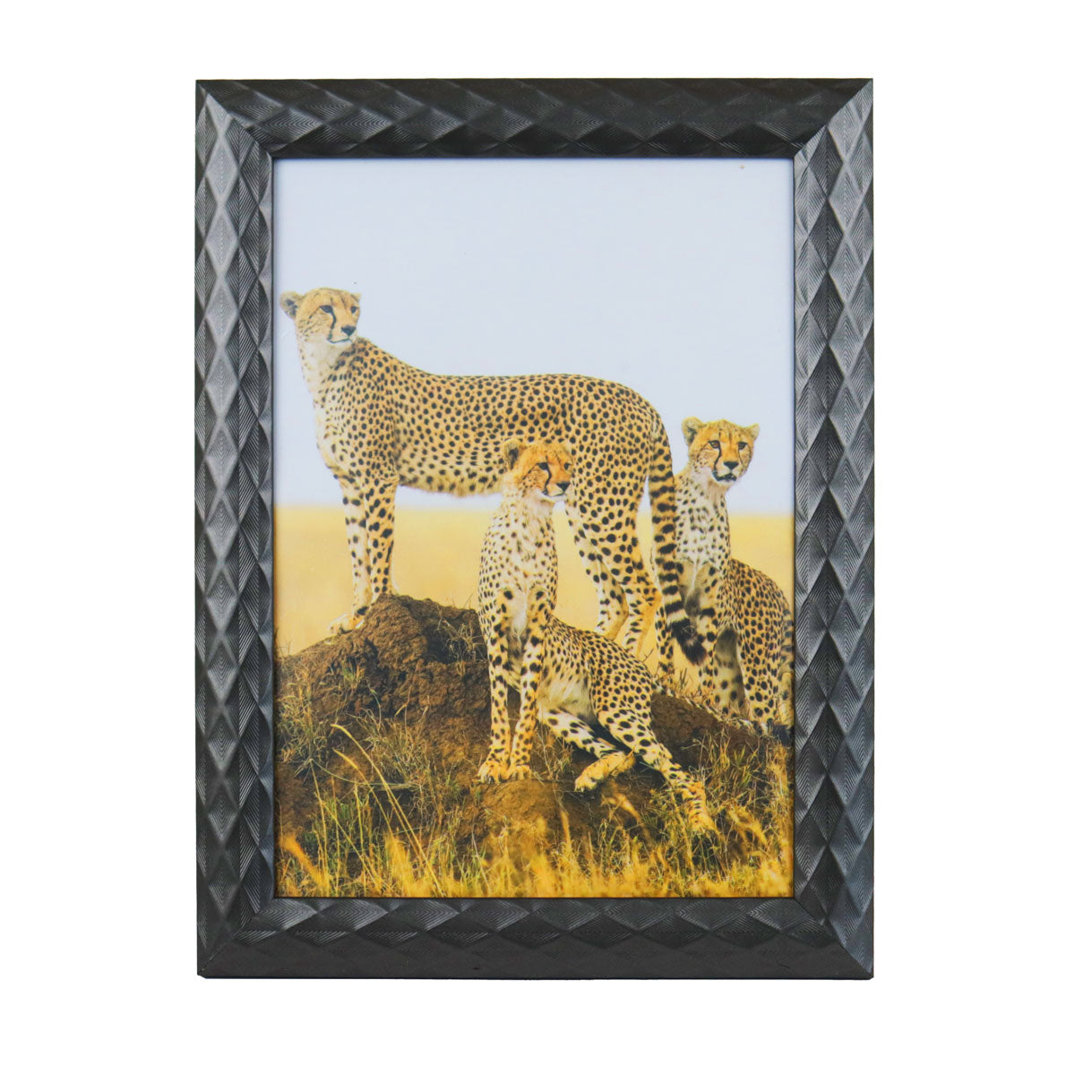 Portarretrato Textura Rombos, Color Gris, 12x17cm