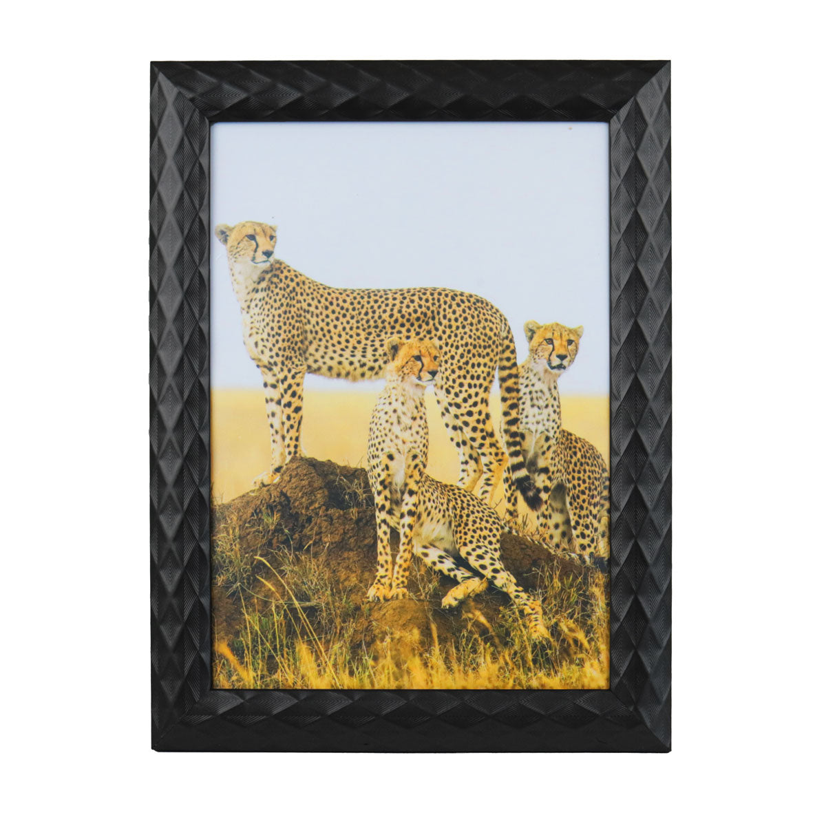 Portarretrato Textura Rombos, Color Negro, 12x17cm