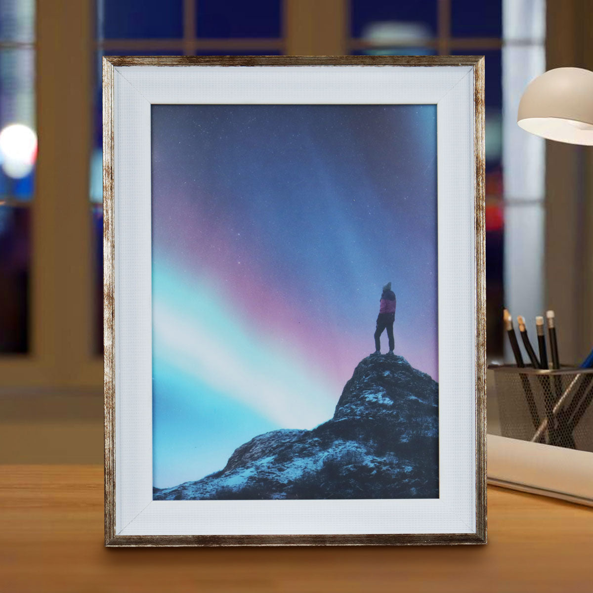 Portarretrato Clásico, Color Beige, 12x17cm