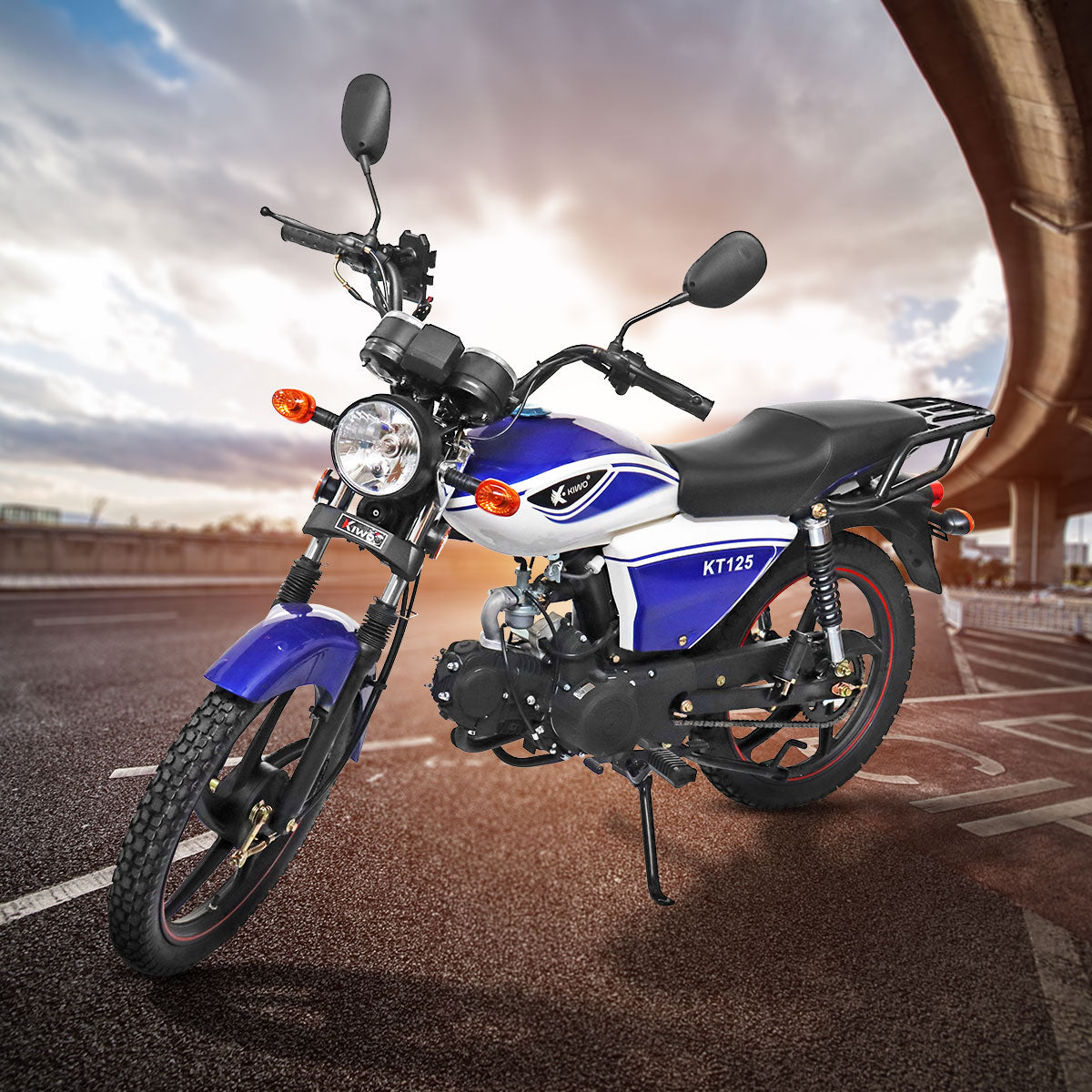 Motocicleta Kiwo KT-125L, color Azul