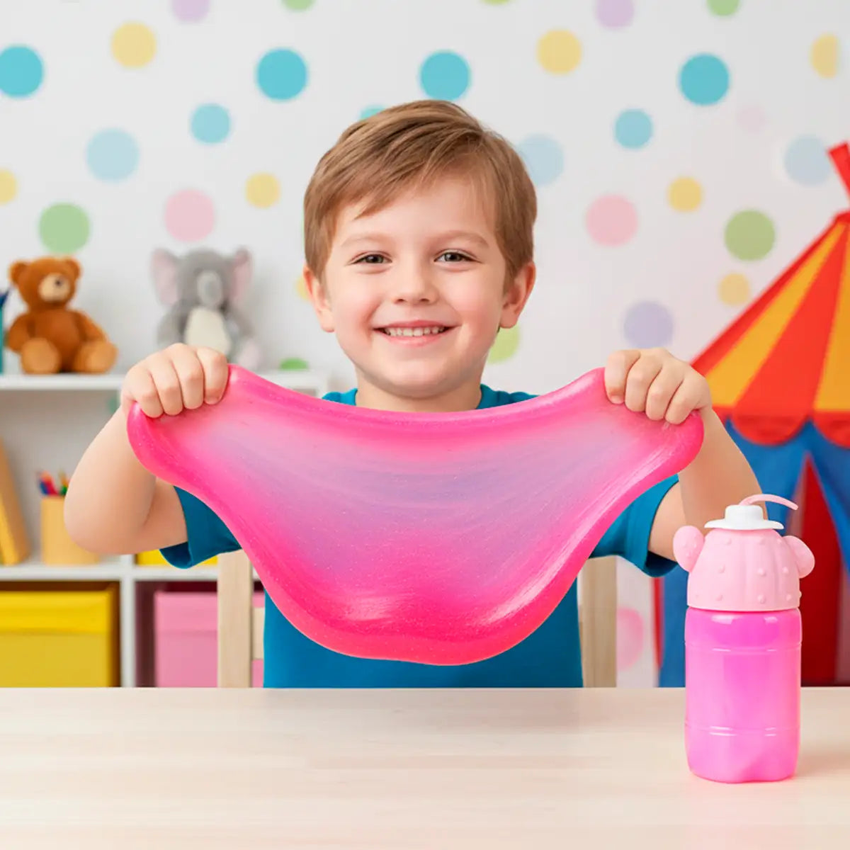 Slime, Cactus, Color Rosa