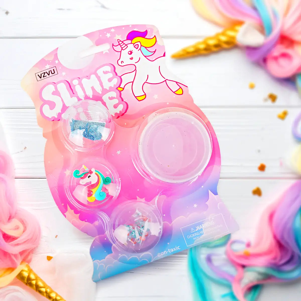 Slime, Unicornio, 4 pzas