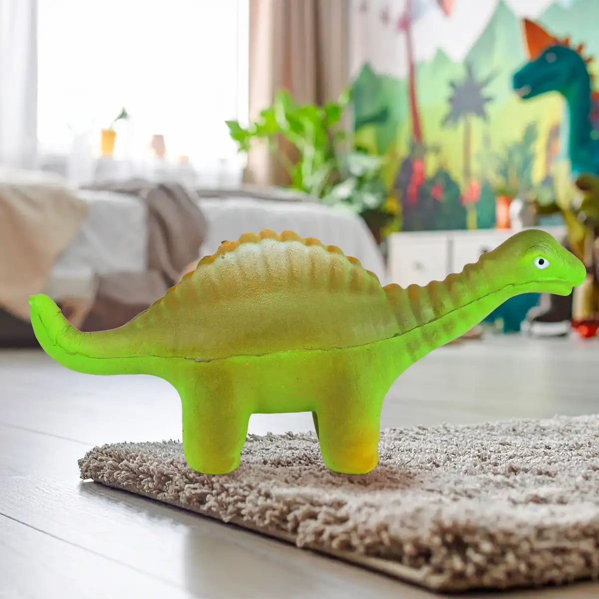 Squishy Antiestrés, Dinosaurio, Color Verde