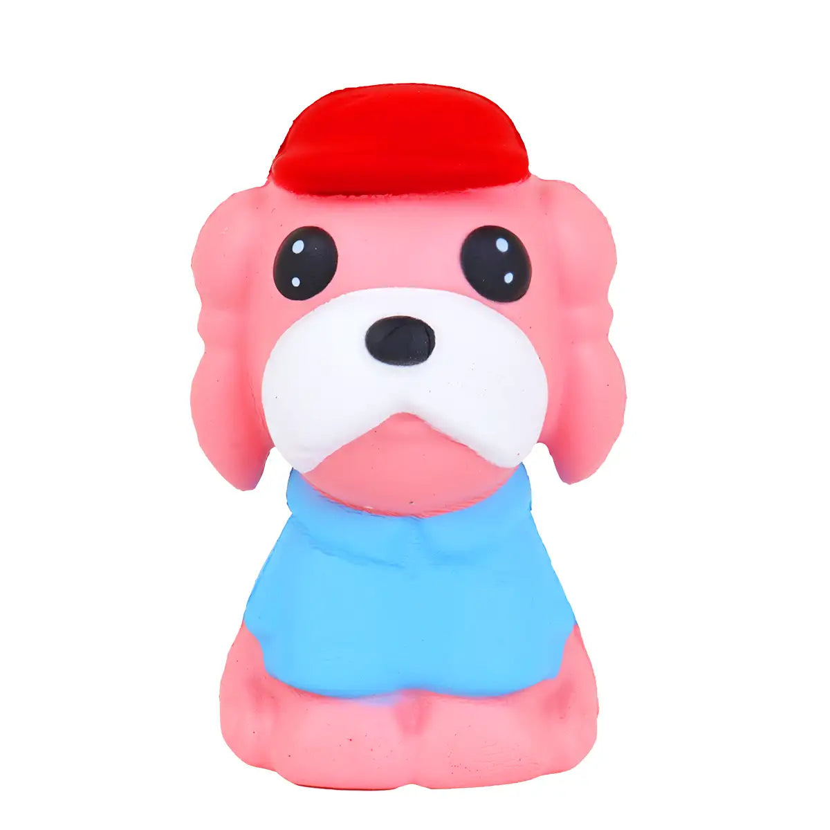 Squishy Antiestrés, Perrito con Sombrero, Color Rosa