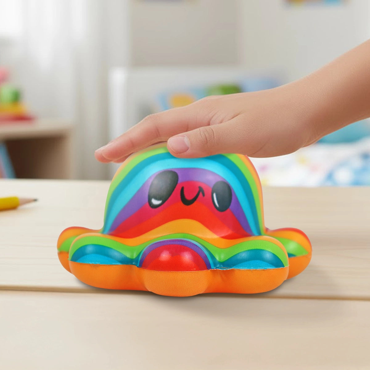 Squishy Antiestrés, Pulpo, Arcoíris