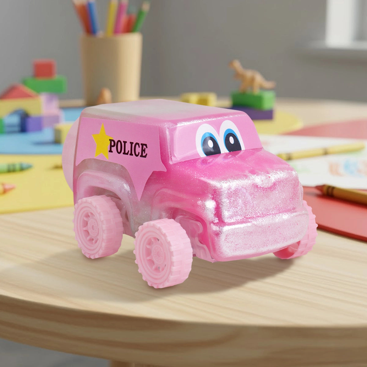 Slime, Carrito, Color Rosa Fuerte