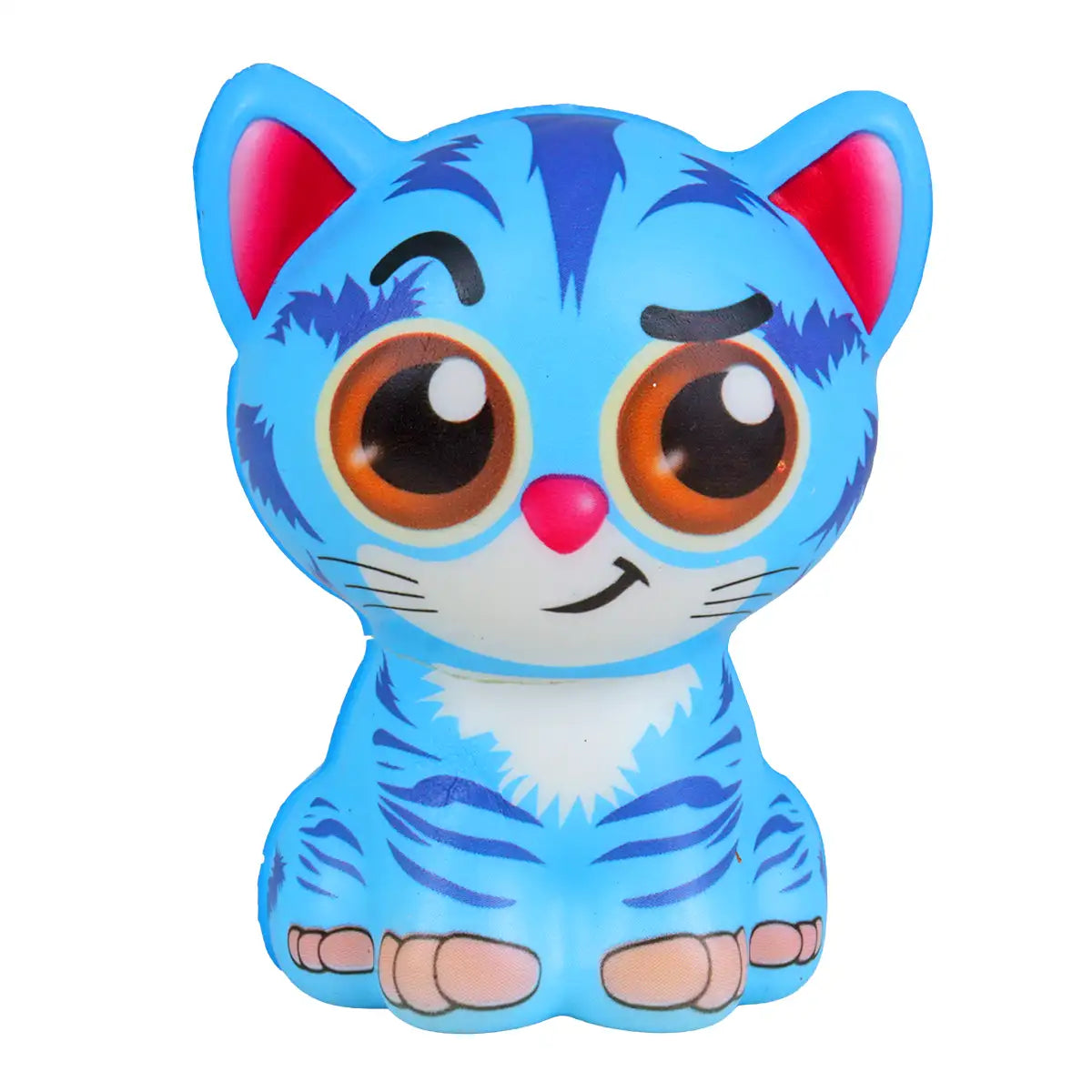 Squishy Antiestrés, Gatito, Color Azul