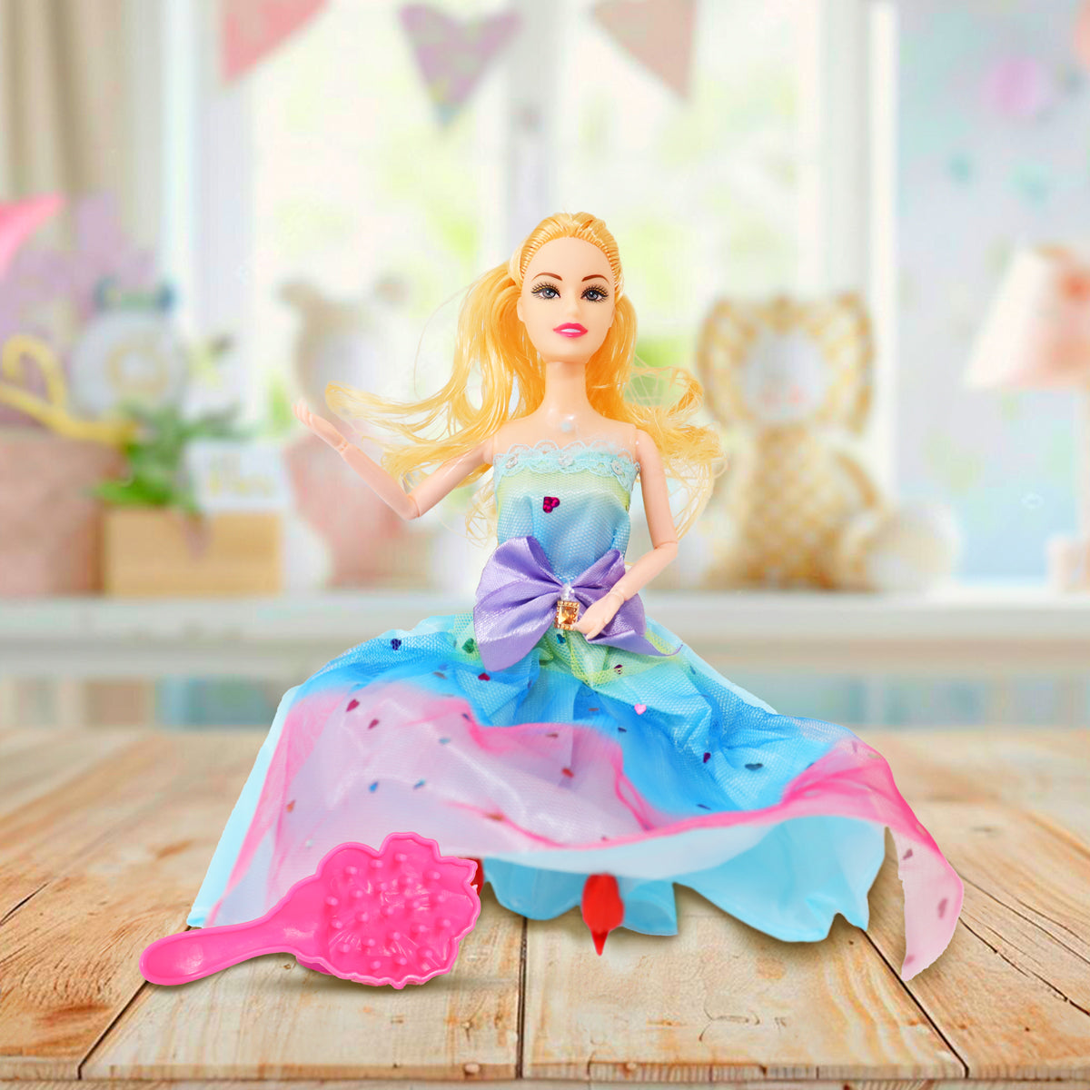 Muñeca Fashion con Vestido Azul