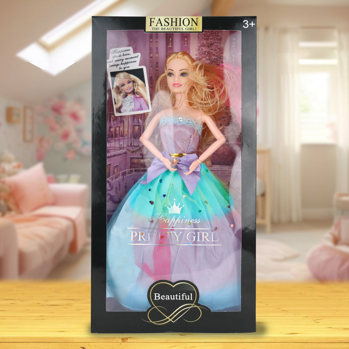 Muñeca Fashion con Vestido Azul