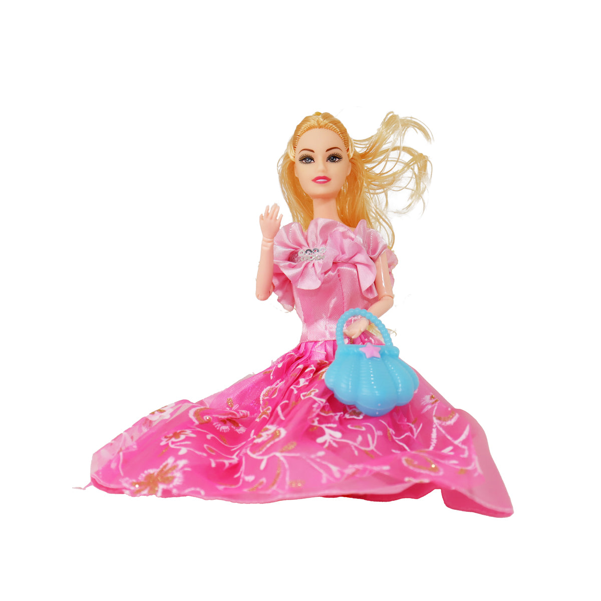 Muñeca Fashion con Vestido Rosa