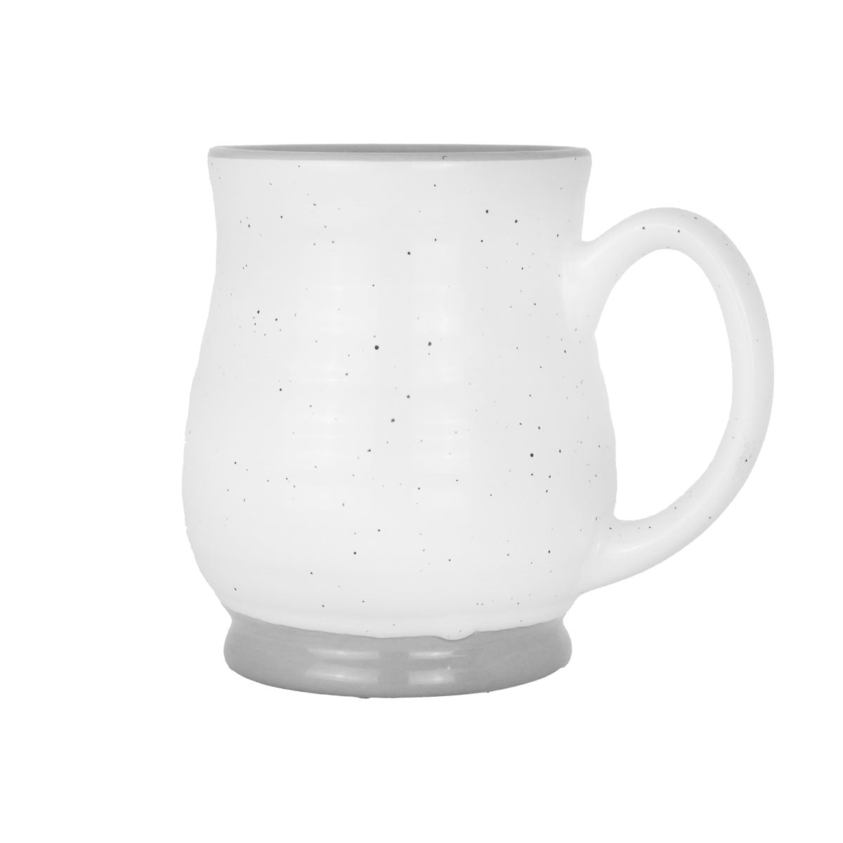 Taza de Cerámica Blanca con Interior Gris